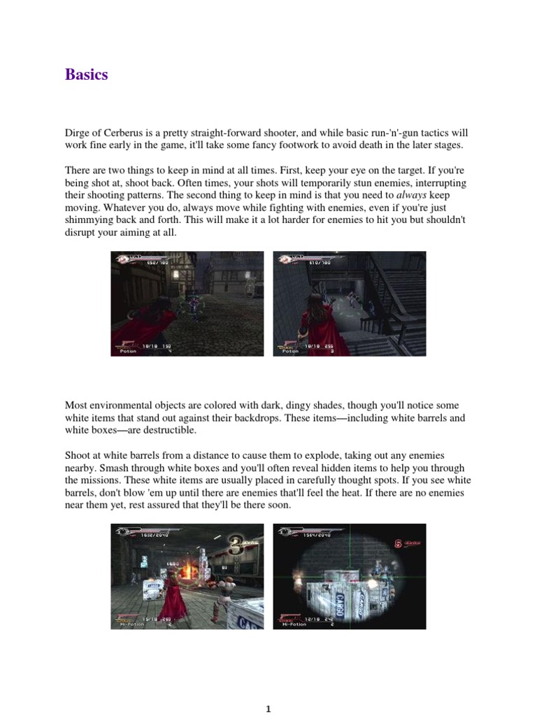 Dirge of Cerberus Final Fantasy VII (Basics, Walkthrough Dan Secrets ...