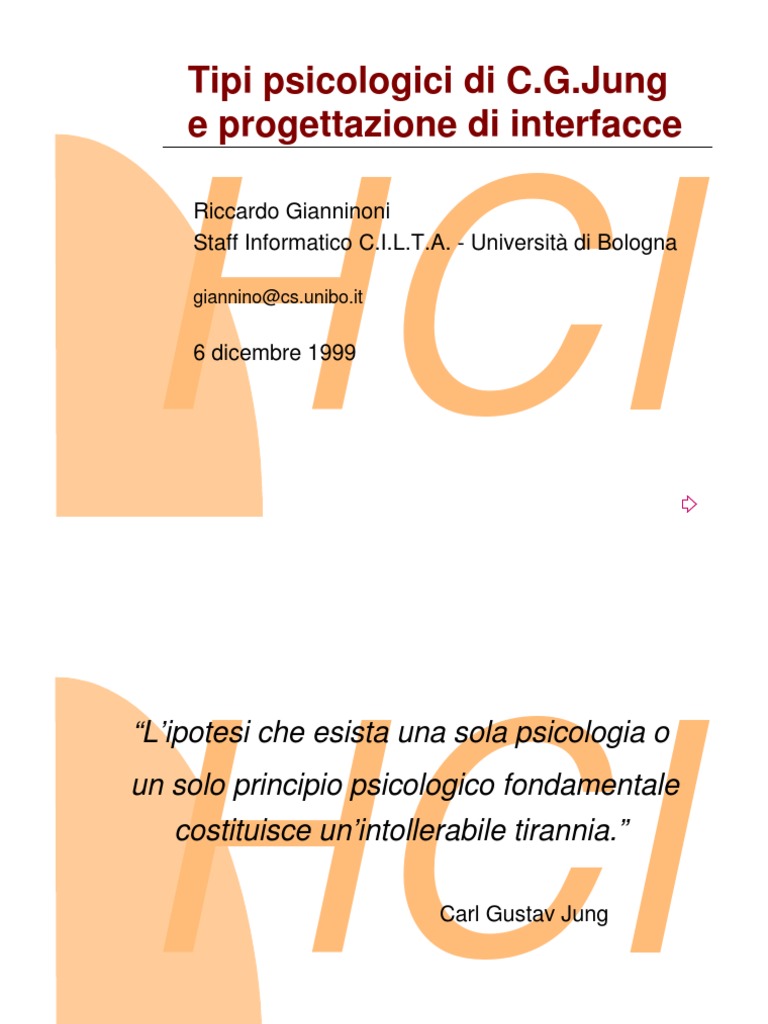 Tipi Psicologici Jung