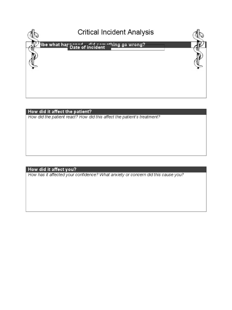 Critical Incident Template | PDF