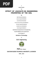 project report on Effect Of LEACHATE on the engineering properties of the soil