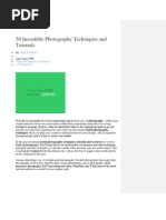 50 Incredible Photography Techniques and Tutorials