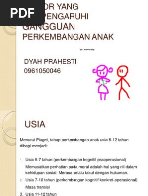 Perkembangan Kognitif Anak Usia 6  12 Tahun Tentang Tahun