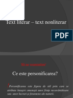 Text Literar - Text Nonliterar