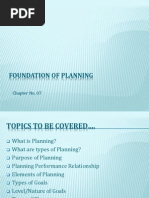 Basics of Planning