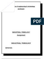 TRIBOLOGY Assignment