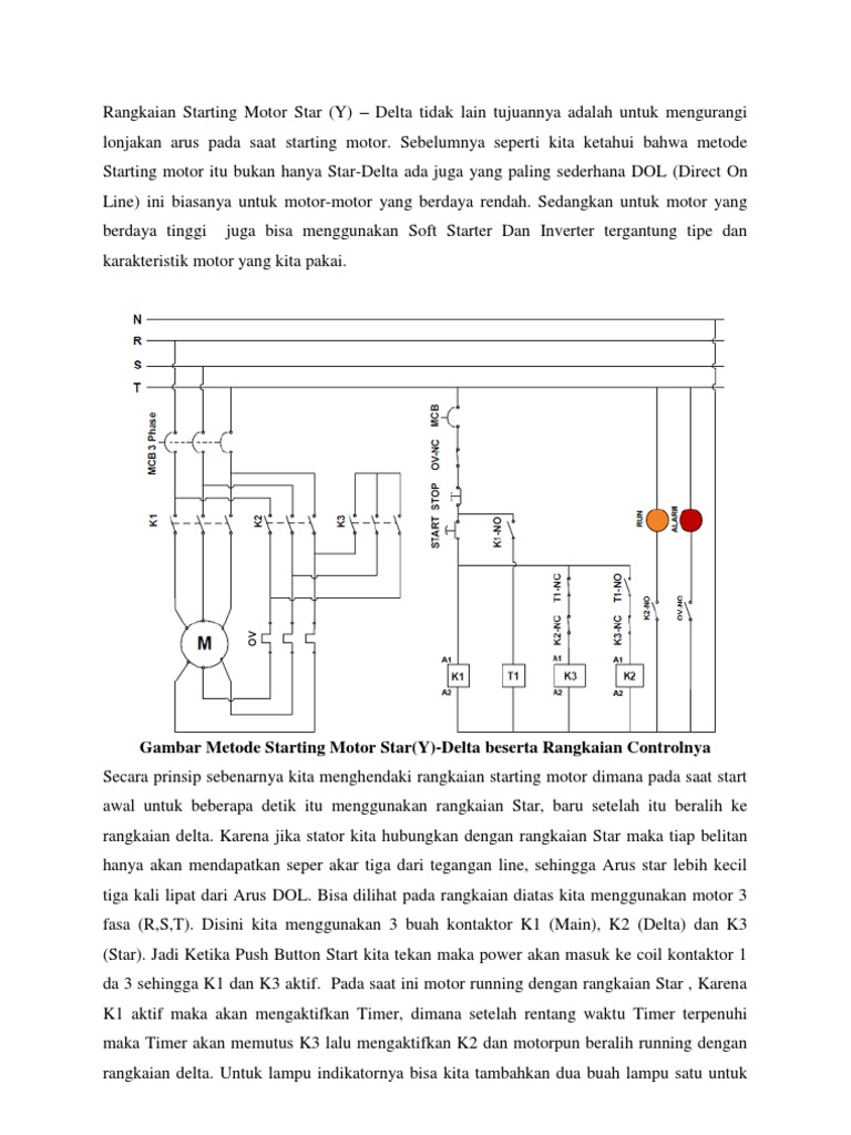 Rangkaian Starting Motor Star