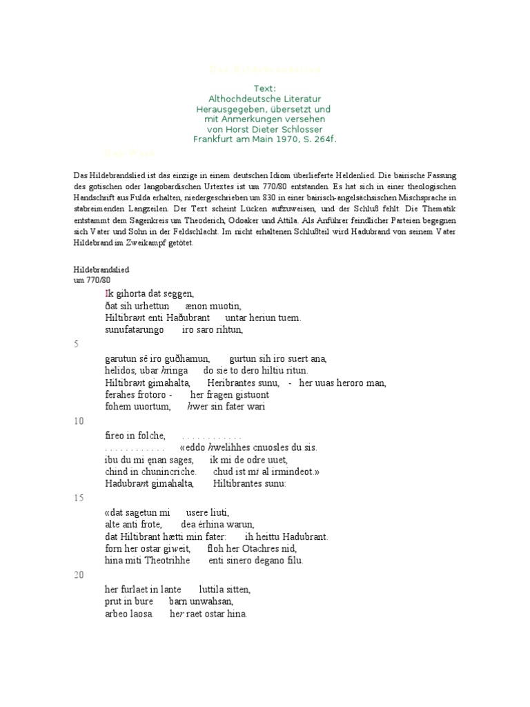 Das Hildebrandlied