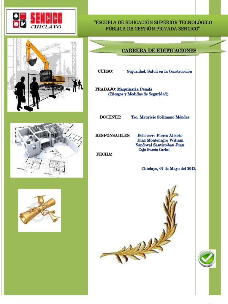 Riesgos y Seguridad en Maquinaria Pesada | PDF | Grúa (máquina ...