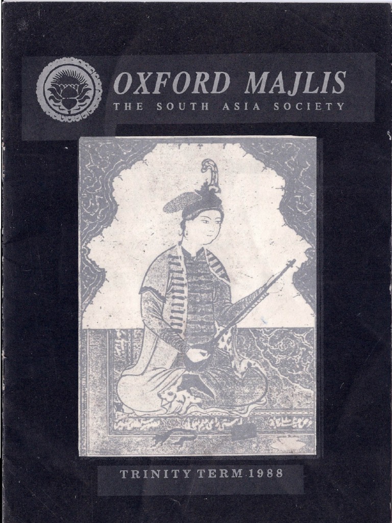 Oxford Majlis Asian Society Termcard Trinity Term 1988 ...