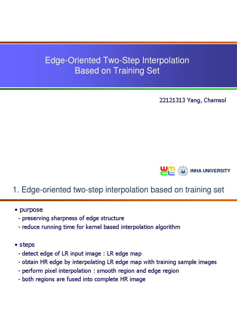 Edge-Oriented Interpolation Method | PDF