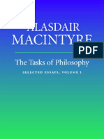 Alasdair MacIntyre the Tasks of Philosophy Selected Essays Vol I
