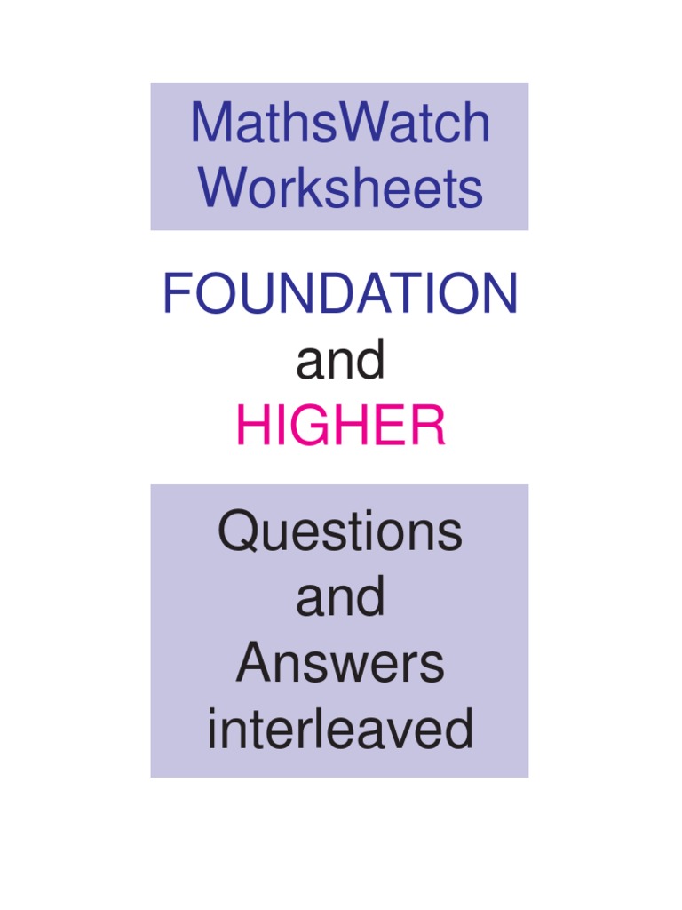 Mathswatchworksheetsinterleavedq2ba Unlocked Trigonometric Functions Quadratic Equation