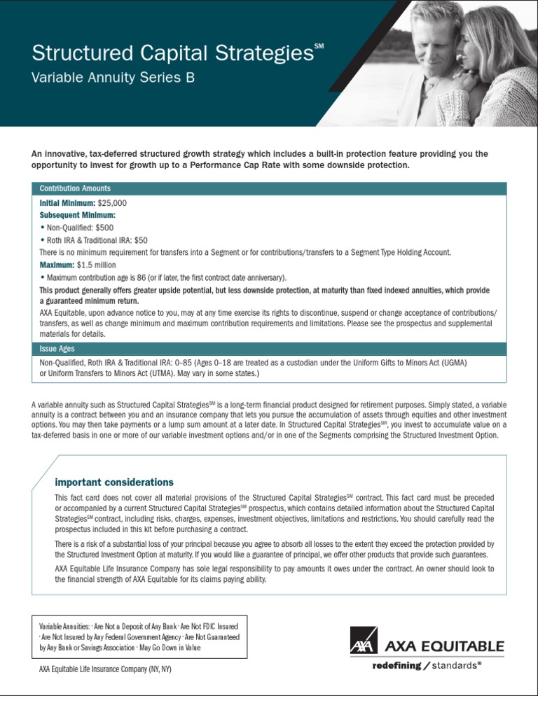 Structured Capital Strategies Fact Card Annuity (American) Futures