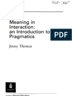 Meaning in Interaction - An Introduction To Pragmatics