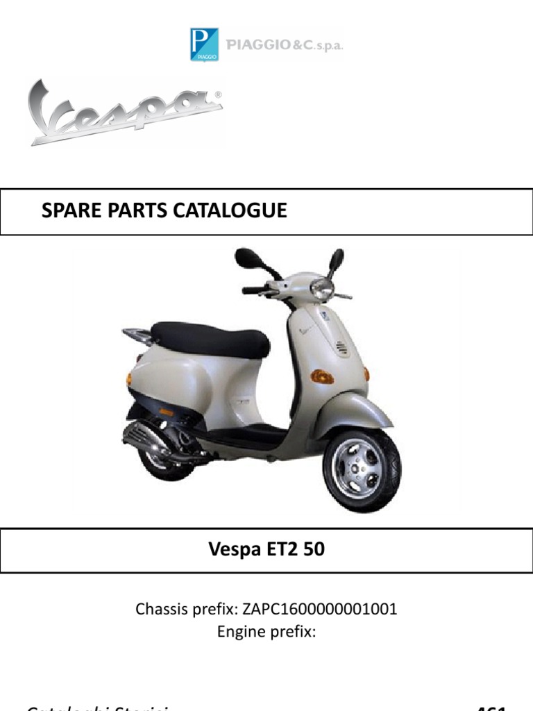 Vespa ET2 Catalog | PDF | Axle | Piston