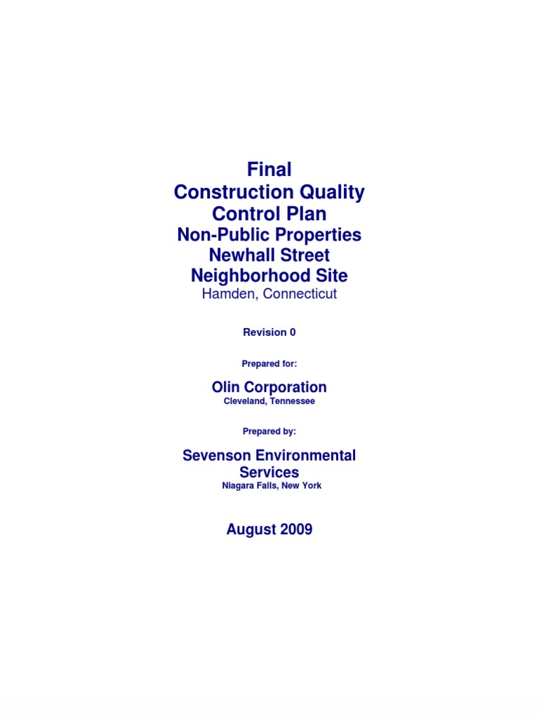 Construction Quality Control Plan Hamden | PDF | General Contractor ...