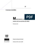 Modernizacion y Comercio Exterior en Los Servicios de Salud