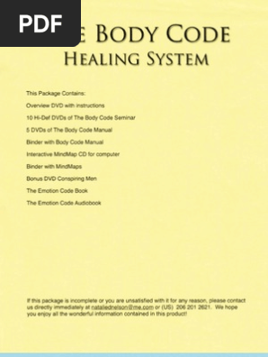 Bradley Nelson - Body Code System Of Natural Healing - Overview | Pdf |  Health Professional | Health Care