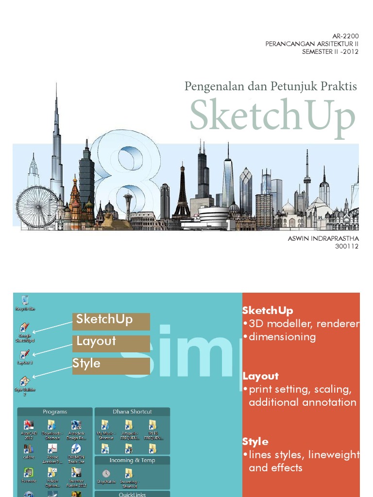 Tutorial Lengkap SketchUp Layout | PDF | Metode & Bahan Ajar | Seni