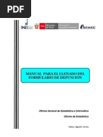 Manual Llenado Certificado Defunción PDF