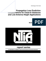 Propagation Loss Prediction Considerations For Close-In Distances and Low-Antenna Height Applications NTIA Report TR-07-449 07-449