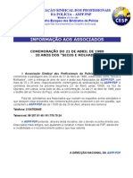 21 de Abril - Informação ASPP - PSP - Comunicado