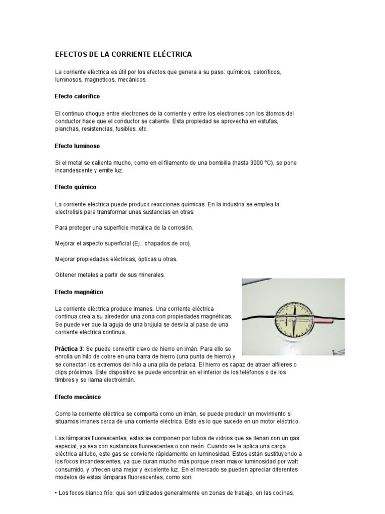 EFECTOS DE LA CORRIENTE ELÉCTRICA - Dot | PDF | Diodo emisor de luz
