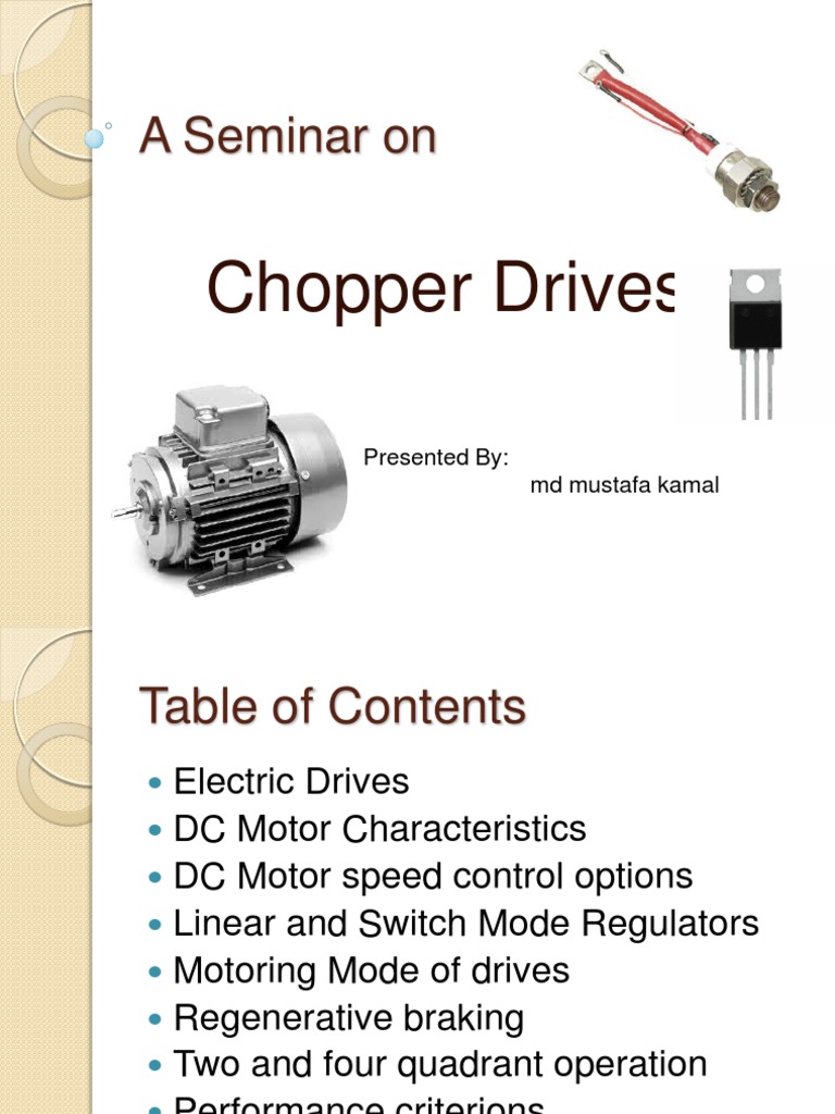 Chopper Drive PDF Electric Motor Power Electronics