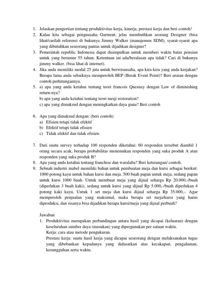 Jelaskan Pengertian Tentang Produktivitas Kerja Jelaskan Pengertian Tentang Produktivitas Kerja