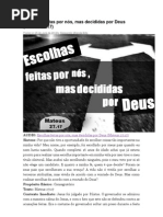 Escolhas feitas por nós   mas decididas por Deus