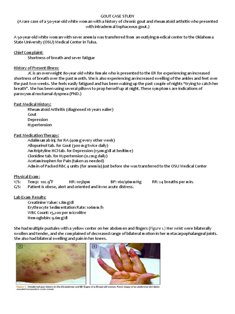 Gout case presentation ppt image