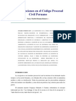 Las Excepciones en el Código Procesal Civil Peruano