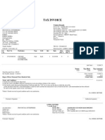 Tax Invoice: Customer Details Vehicle Details