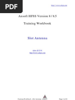 Ansoft HFSS Version 8 / 8.5 Training Workbook: Slot Antenna