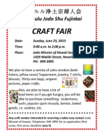 Jodo Mission Fujinkai Craft Fair
