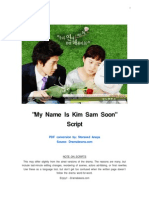My Name Is Kim Sam Soon (내이름은김삼순) Script