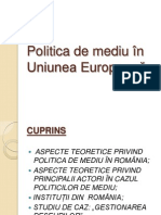 Politica de Mediu in Uniunea Europeana
