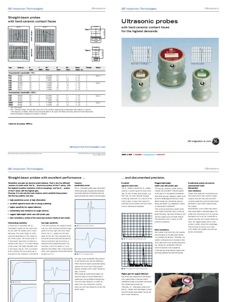 GEIT 20108GB Ultrasonic Probes | PDF | Ultrasound | Bandwidth (Signal ...