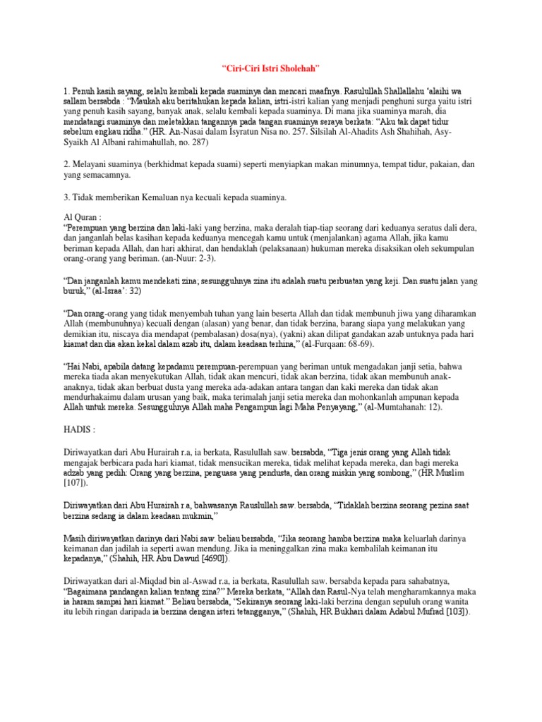 Ciri Istri Sholehah Pdf