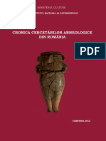 Cronica Cercetarilor Arheologice Campania 2012