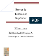 Bts Hotellerie Restauration Option A