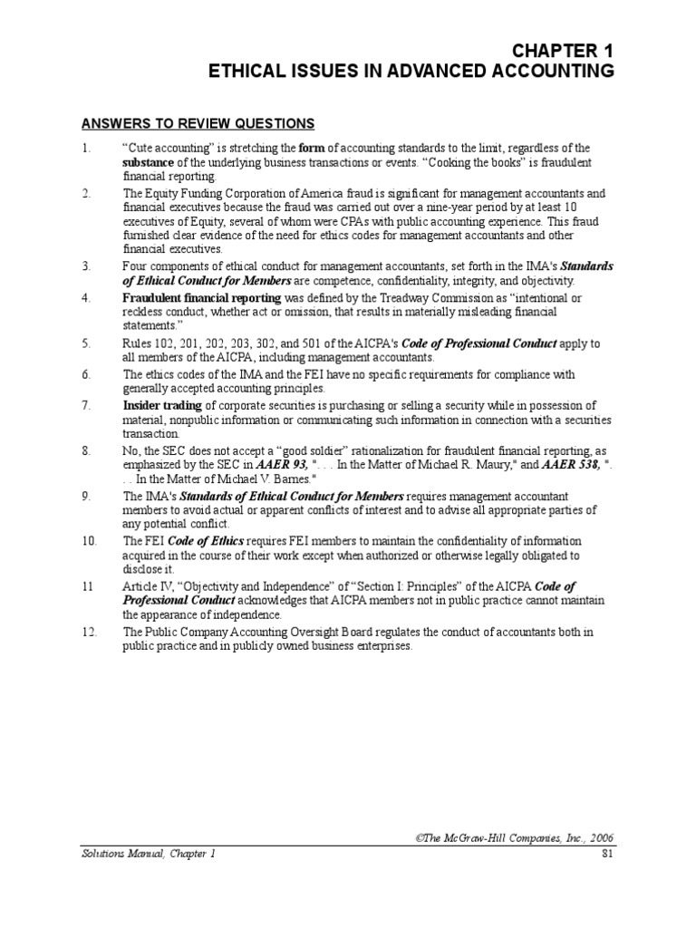 Chapter 01, Modern Advanced accounting-review Q & exr | Accounting |  Certified Public Accountant