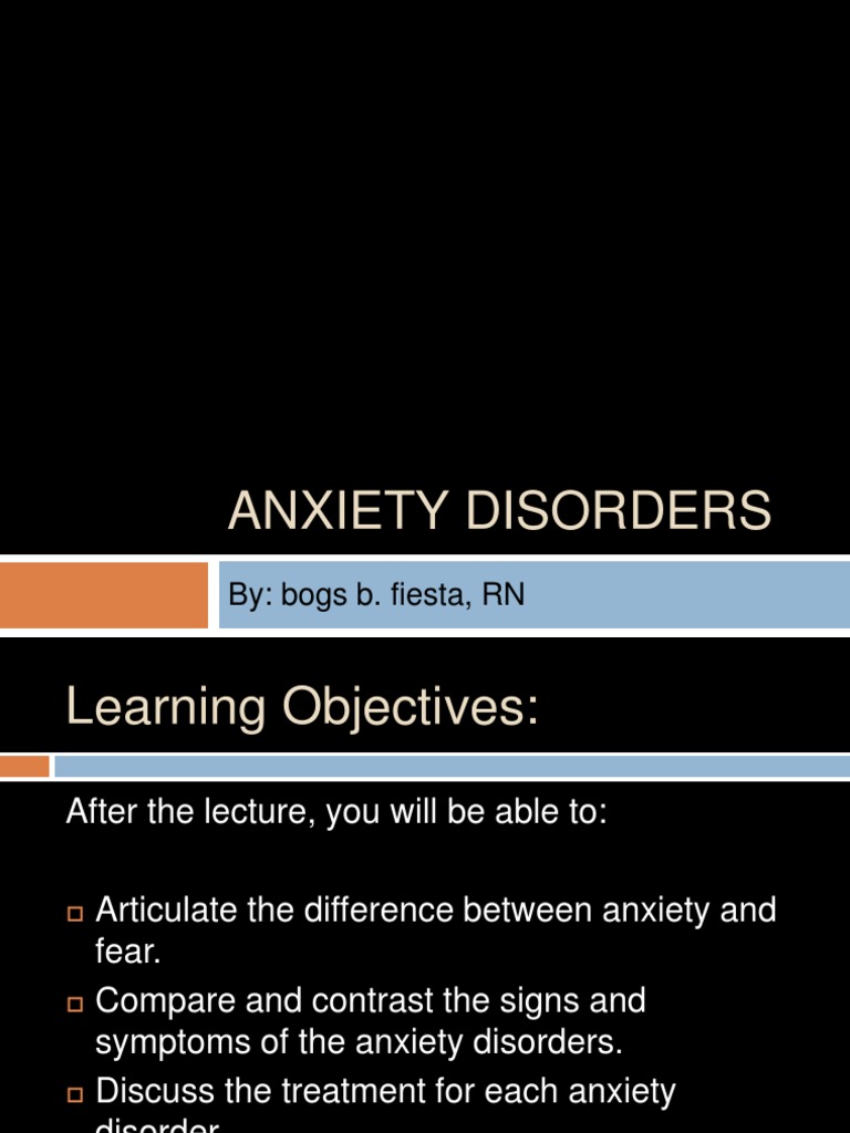 Understanding Anxiety Disorders and Treatments | PDF | Anxiety Disorder ...