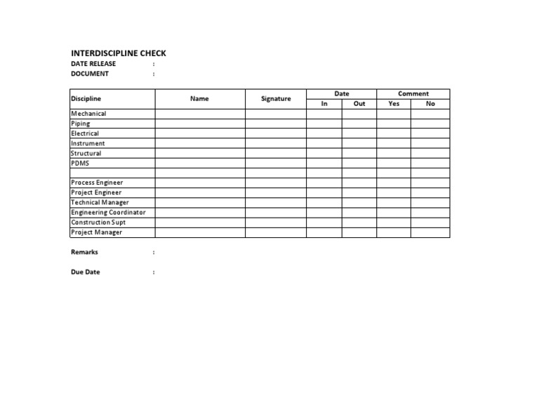 Interdiscipline Check Overview | PDF