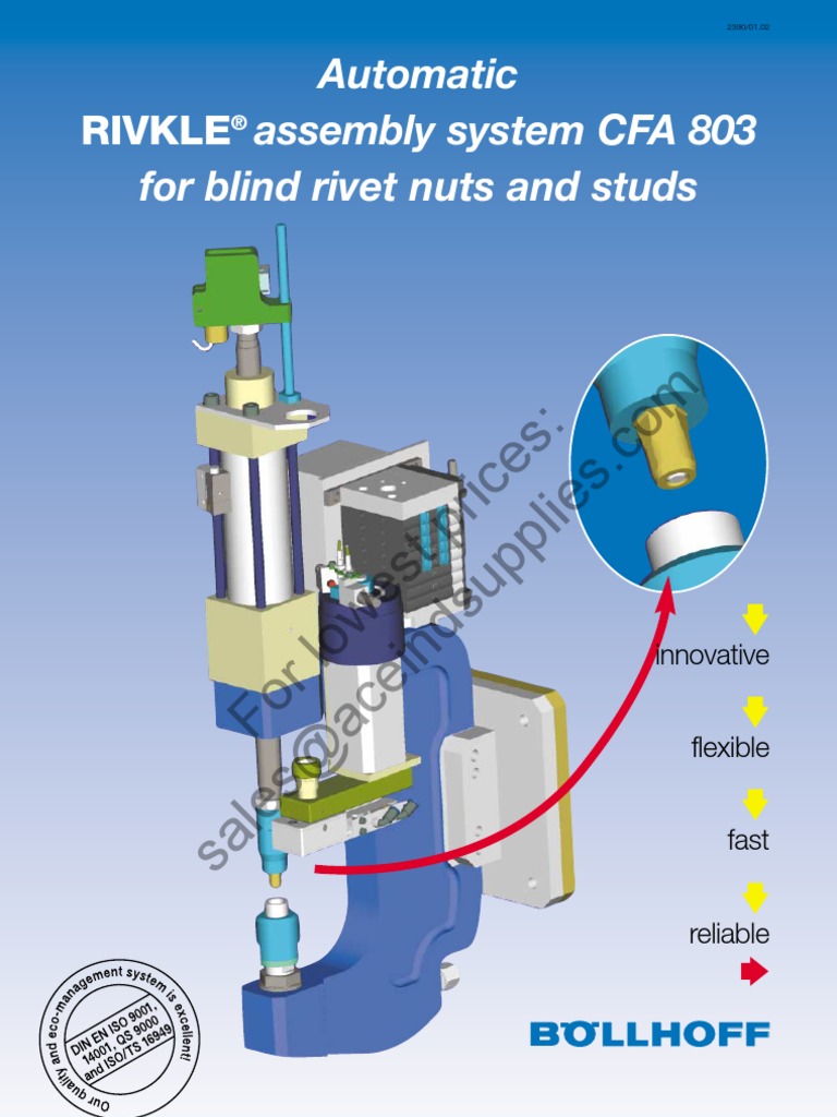 Bollhoff Rivkle Fully Automated System PDF Rivet Nut (Hardware)