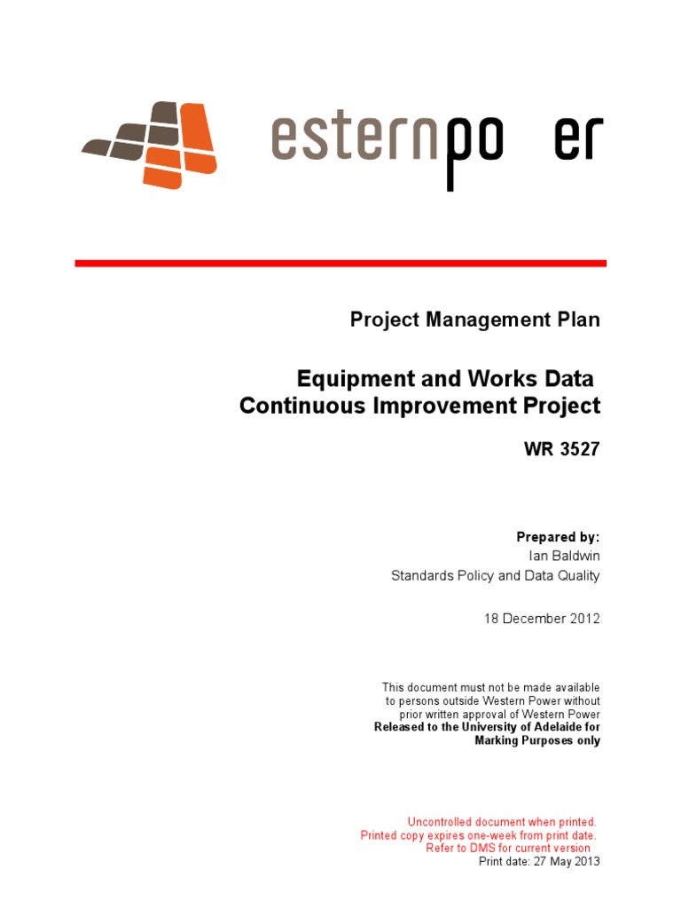 Project Management Plan Data Warehouse | PDF | Business Intelligence