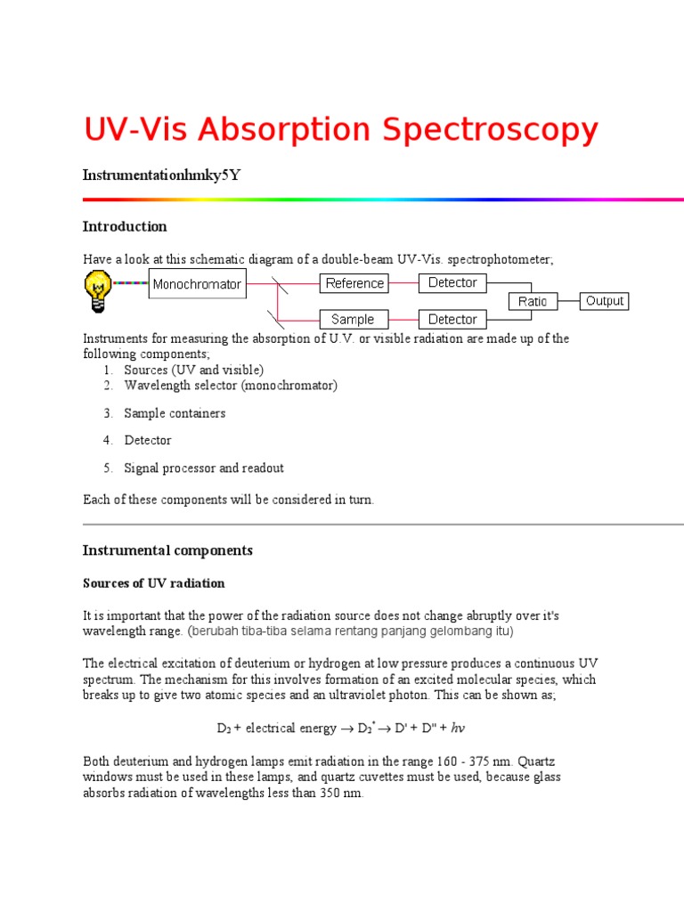 Hand Out Instrumen UV Vis | PDF