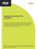 Ruukki Splicing of Steel Piles by Welding