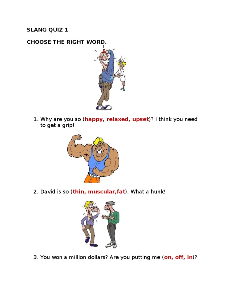 Slang Quiz: Test Your Knowledge | PDF