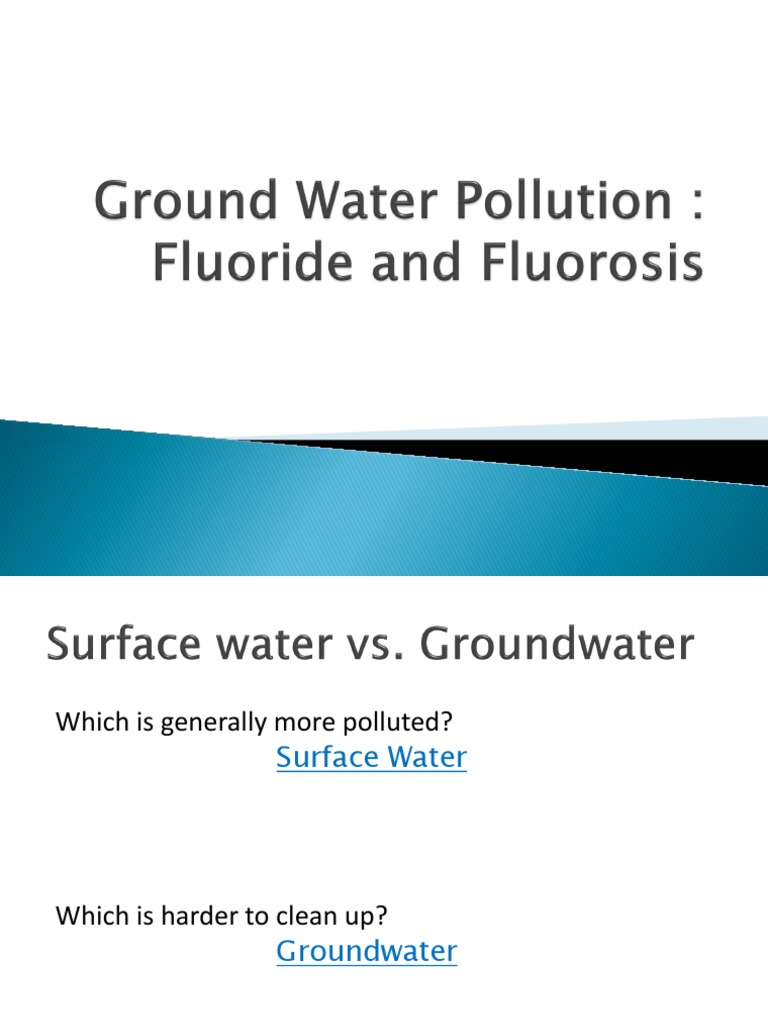 Ground Water Pollution Pdf Water Pollution Groundwater